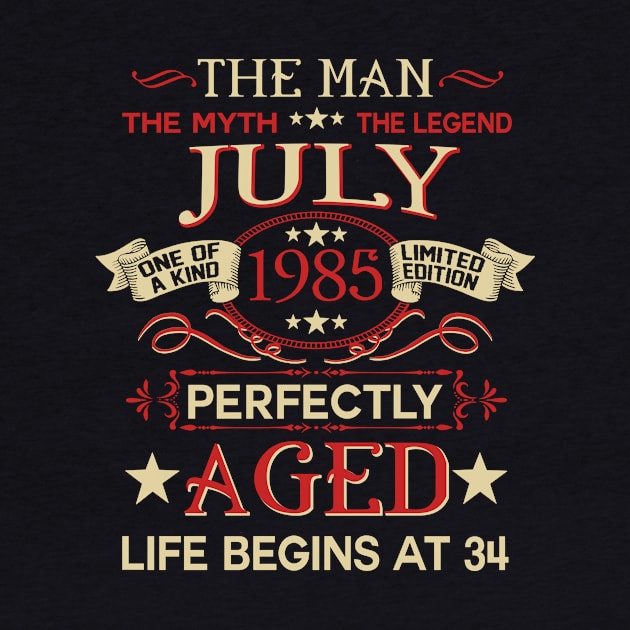 34th Birthday Gifts The Man Myth Legend July 1985 by suttonouz9
